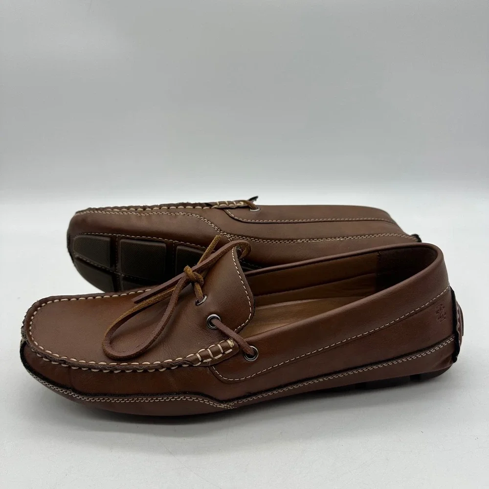 IZOD 630182 Burton Tan Smooth Mens Size‎ 9.5 M Driving Moccasin Loafer Shoes